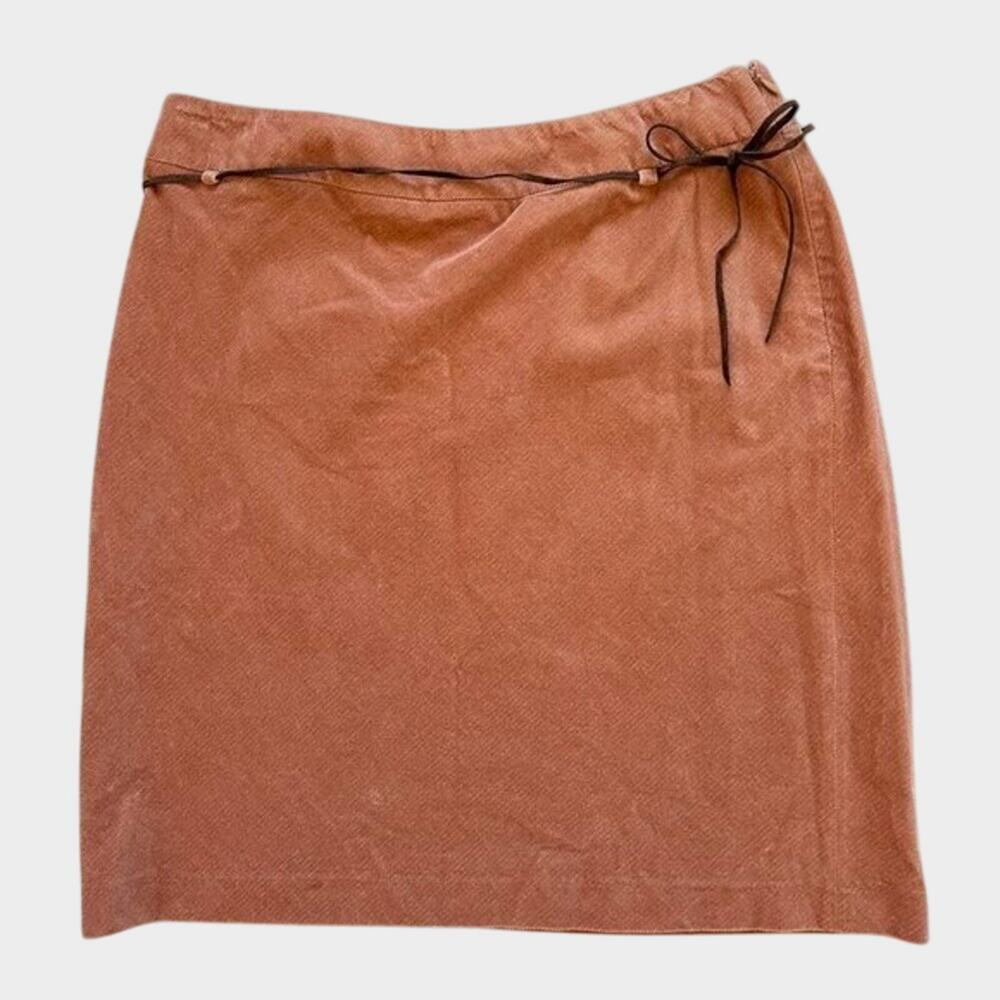 Vintage Ann Taylor A Line Skirt Women's Corduroy Brown Knee Length Size 12
